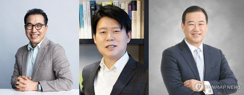 정준호(왼쪽부터) 롯데백화점 대표, 손영식 신세계백화점 대표, 김상현 롯데쇼핑 총괄대표 부회장. [롯데쇼핑, 신세계백화점 제공]